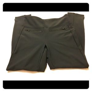Gray zipper pocket spandex pant